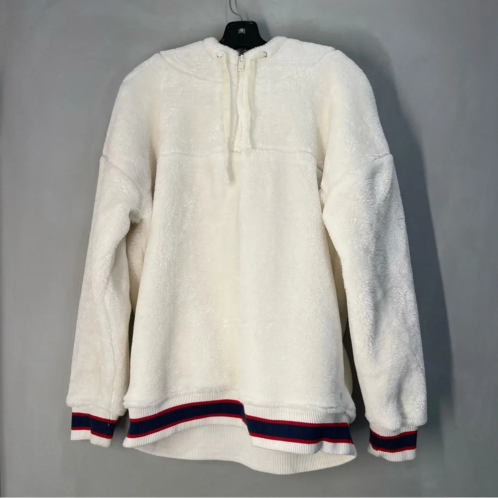 UGG AUSTRALIA KAILANI SHERPA HOODIE  PULLOVER CREAM SIZE M - Picture 5 of 14